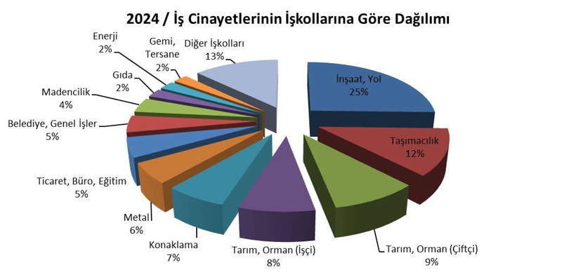 2024'te en az 1897 işçi iş cinayetlerinde hayatını kaybetti - Resim : 1