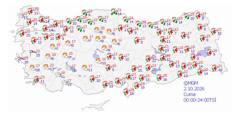Meteorolojiden uyarı üstüne uyarı. 23 ili fırtına ve sağanak vuracak - Resim: 3