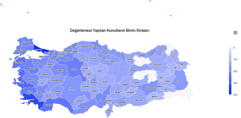 Merkez açıkladı: İşte Türkiye'nin kira haritası - Resim : 1