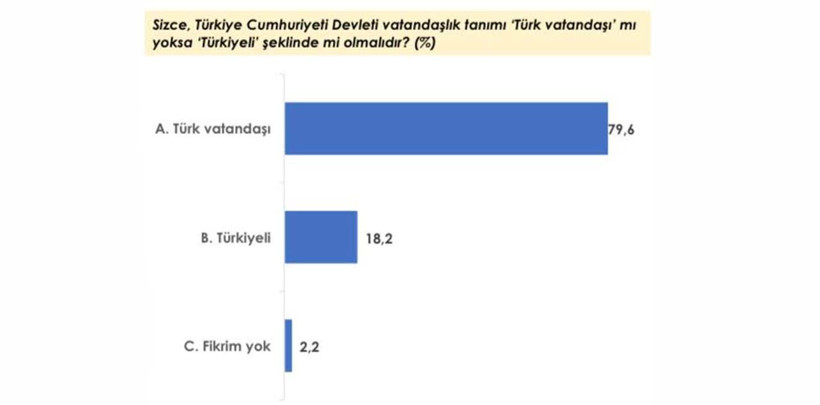 Türk vatandaşı: Yüzde 79.6 Türkiyeli: Yüzde 18.2 - Resim : 1
