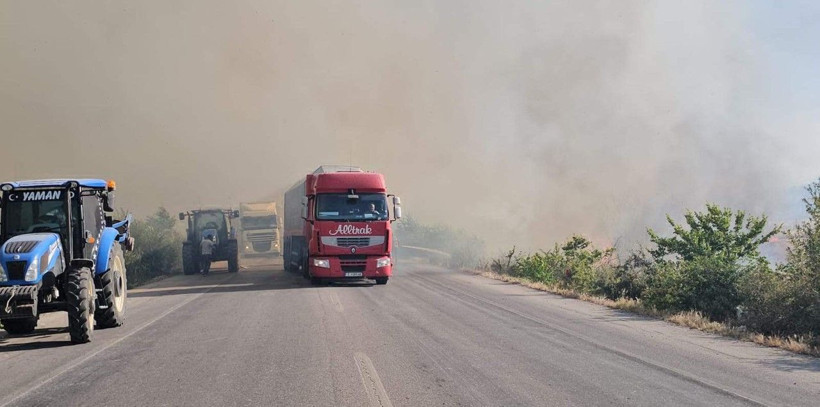 Edirne'de yangın kâbusu: Sınıra giden yol bir süre kapalı kaldı - Resim: 13