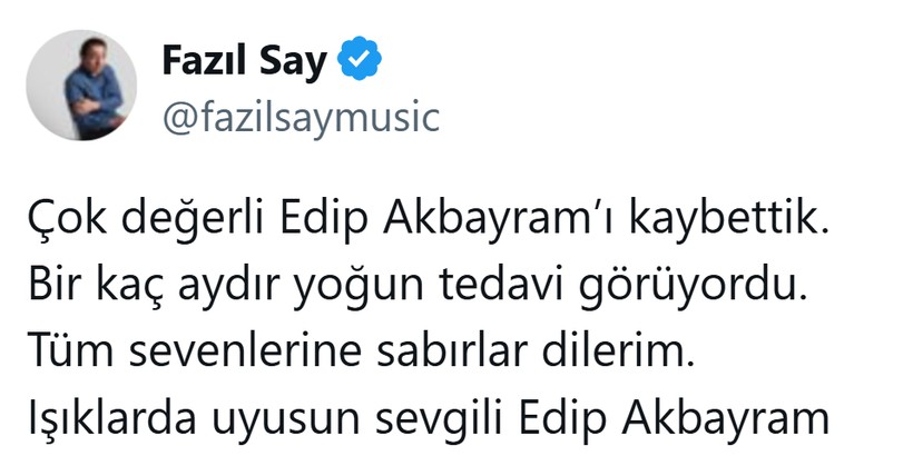 Edip Akbayram için başsağlığı mesajları - Resim: 9