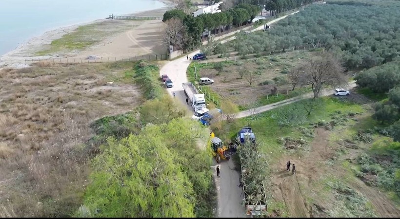 Devlet arazisine yapılan bağ ve bahçeler kaldırıldı - Resim : 1