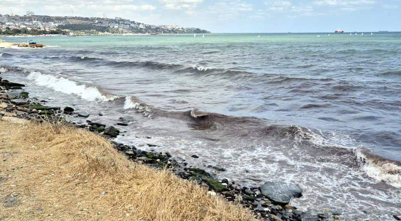 Tekirdağ'da korkutan görüntü: Denizin rengi kırmızıya döndü - Resim : 1