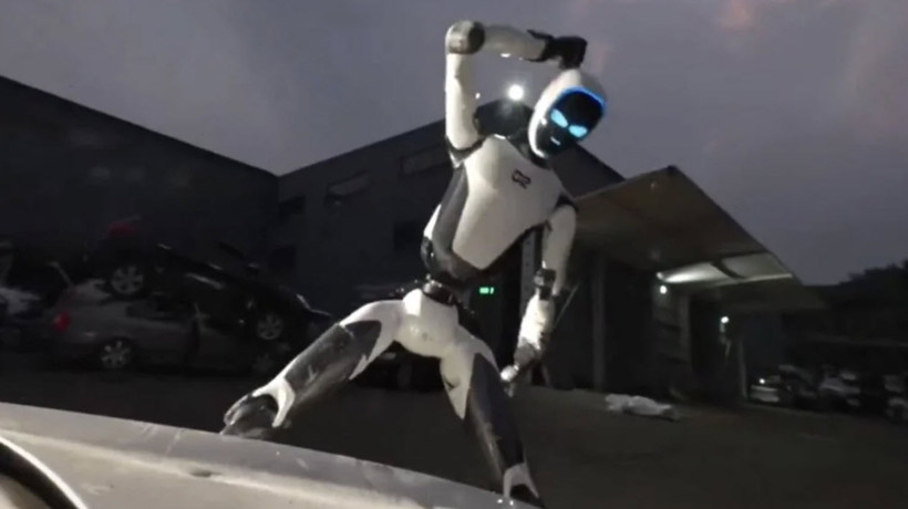 Çinli 'bodyguard' robot gündem oldu: Yumruk atıyor, tekme savuruyor, araç kaldırıyor - Resim : 1