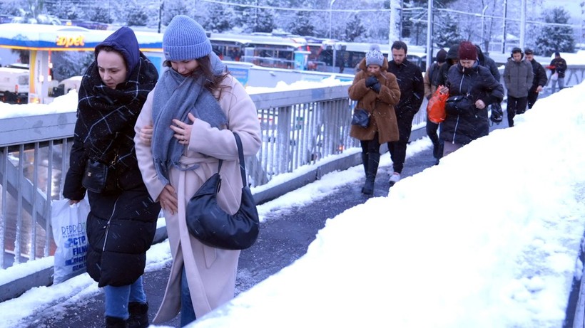 İstanbul kara hasret kalmış: Beyaz örtü üstünde eğlenceli anlar - Resim: 17