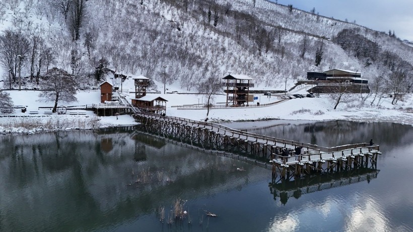 Kuş cenneti Efteni Gölü'nde kış manzaraları oluştu - Resim: 10