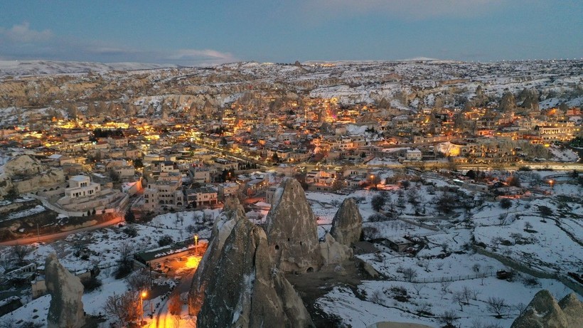 Kar altındaki Kapadokya havadan görüntülendi - Resim: 6