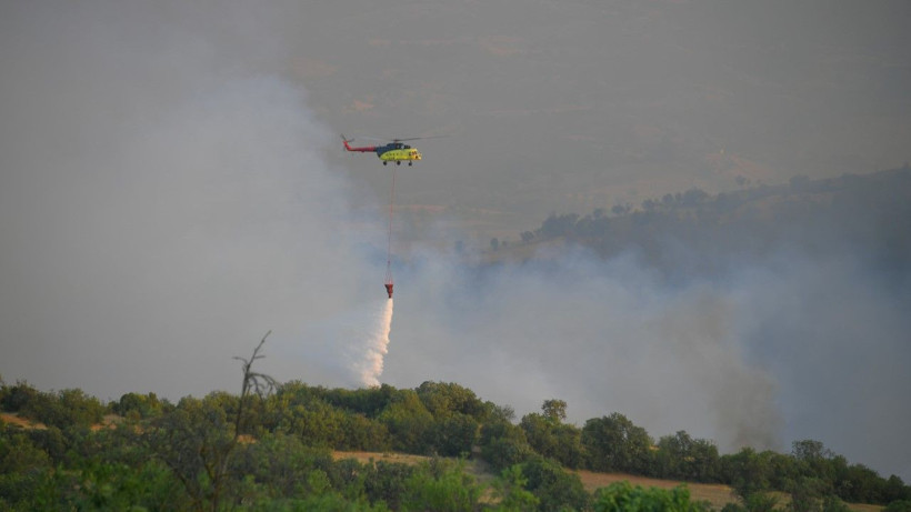 Bursa-Balıkesir sınırında orman yangını - Resim: 11