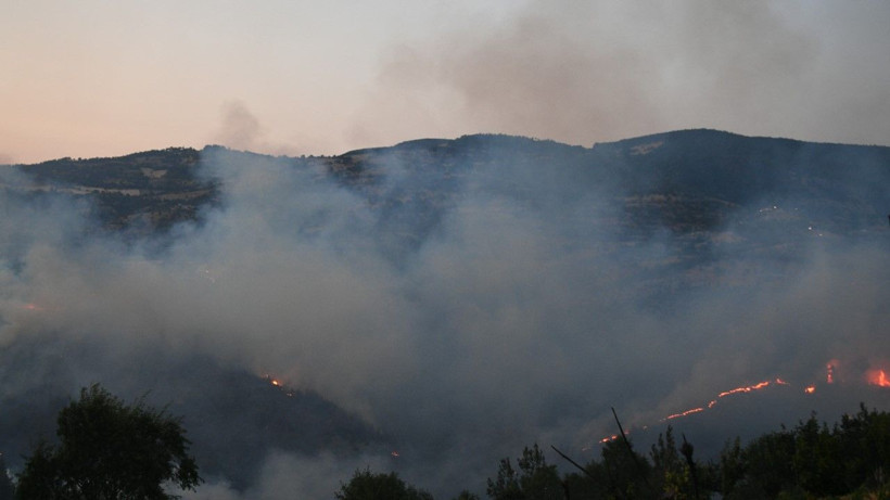 Bursa-Balıkesir sınırında orman yangını - Resim: 12