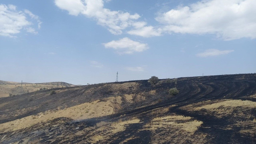 Trafo yangın çıkardı, arazi kül oldu - Resim: 7