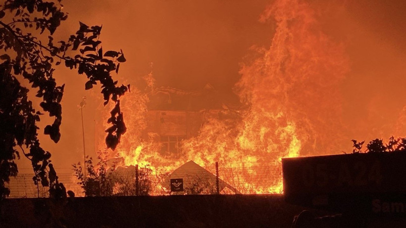 Samsun'da kereste fabrikasında büyük yangın - Resim: 2