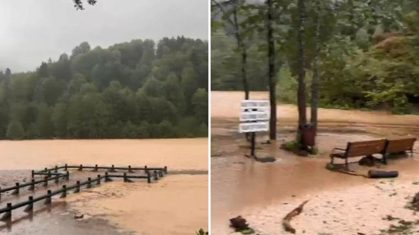 Şiddetli yağış Artvin'i vurdu: Dere taştı, köy yolları kapandı - Resim : 2