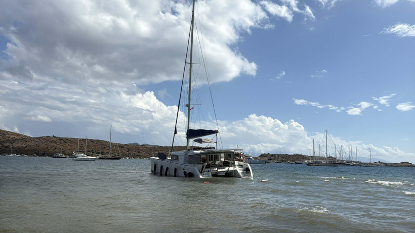 Sabah saatlerinde bastırdı: Bodrum’da tekne karaya oturdu - Resim : 2
