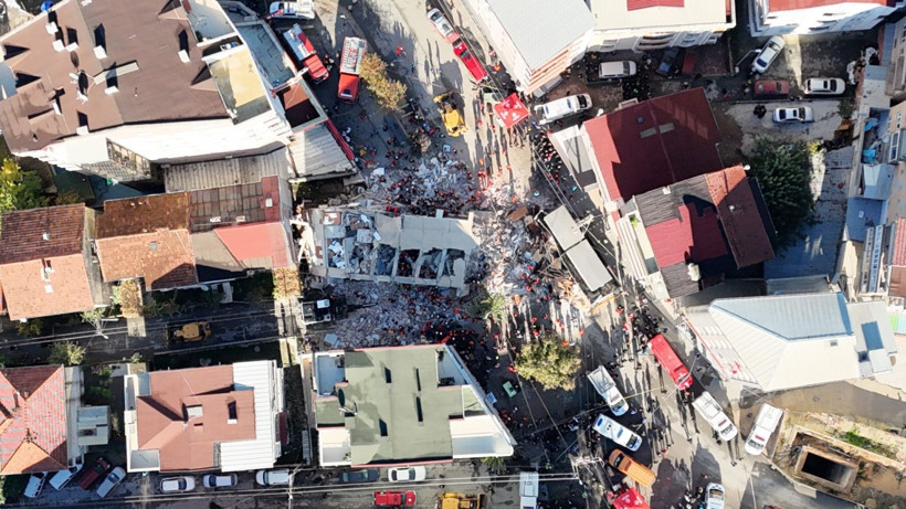 Gebze'de çöken bina havadan görüntülendi - Resim: 2