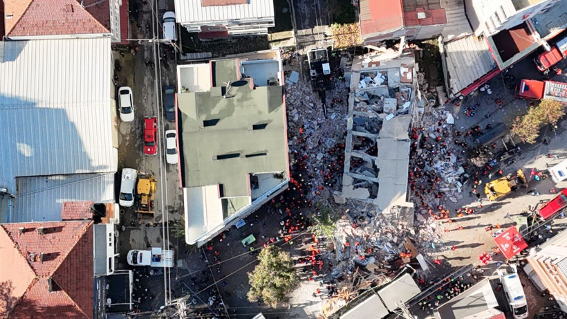 Gebze'de çöken bina havadan görüntülendi - Resim: 6