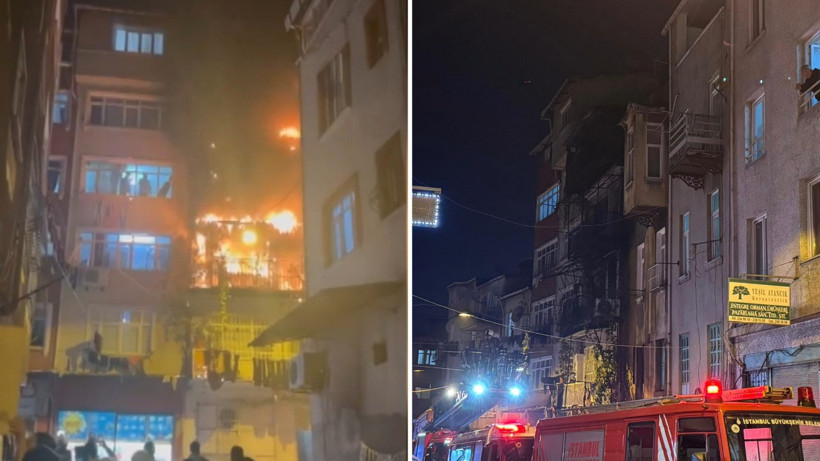 Beyoğlu'nda kız istemede patlatılan havai fişekler evi yaktı - Resim : 1