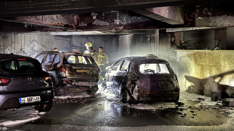 Otopark yangınında faciadan dönüldü - Resim: 2