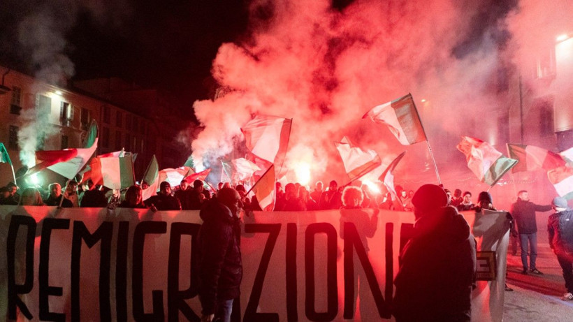 İtalya’da aşırı sağcılar sokaklara indi - Resim: 4