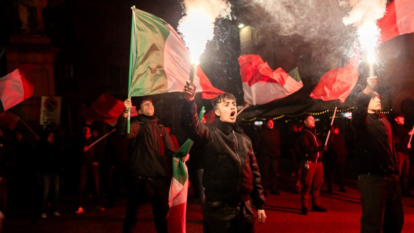 İtalya’da aşırı sağcılar sokaklara indi - Resim: 10