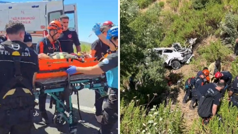 Antalya'da uçuruma yuvarlanan otomobildeki 5 kişi hayatını kaybetti - Resim : 1