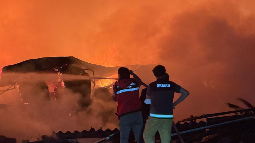 Ahşap fabrikası alev alev yandı - Resim: 9