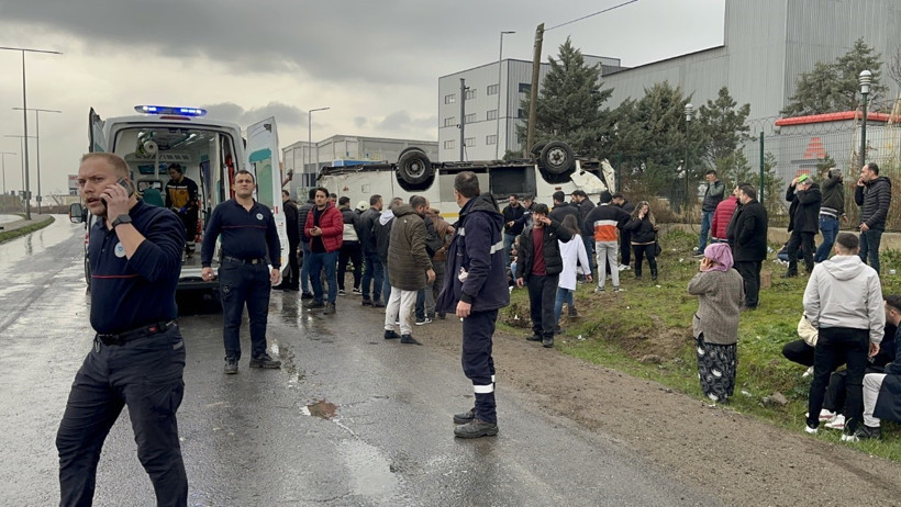 İşçi servisi takla attı: 25 yaralı - Resim : 3