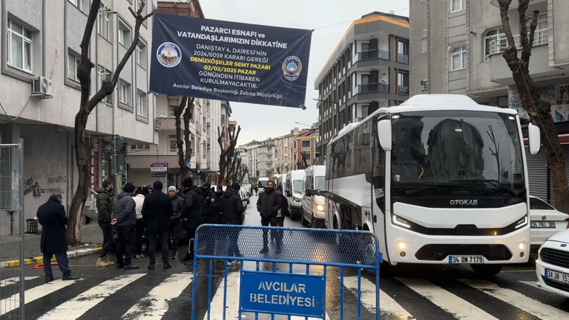 Avcılar'da kapatılan pazarda gerilim düşmüyor - Resim : 3