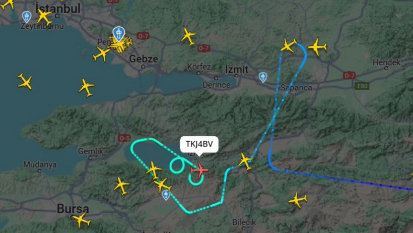 İstanbul'da şiddetli rüzgar! Uçaklar iniş yapamadı - Resim : 1