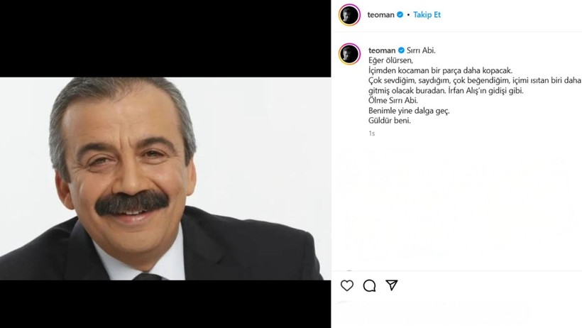 Teoman'dan Sırrı Süreyya paylaşımı: "Ölme Sırrı abi" - Resim : 1