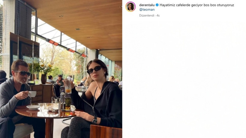 Deren Talu ve Teoman'dan sürpriz buluşma: Boş boş oturuyoruz - Resim : 1