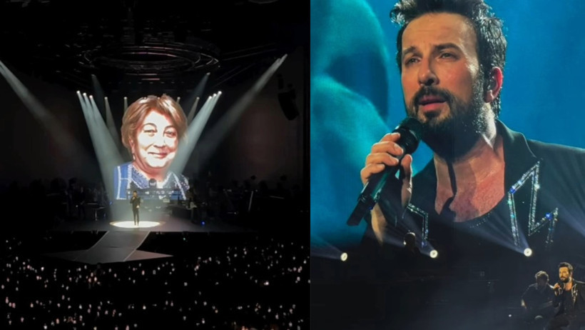 Tarkan kaybettiği annesini sahneden andı! Gözyaşlarına hakim olamadı - Resim : 1