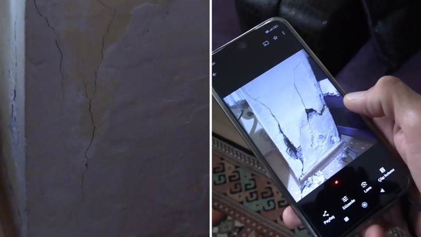 Bina sakinleri isyan etti: Kırık duvarları seyrederek ölümü bekliyoruz - Resim : 1