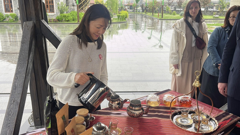 Japonya’da ‘Türk Çayı Demleme Ustası’ seçilen Yumika Rize’de çay demledi - Resim : 1