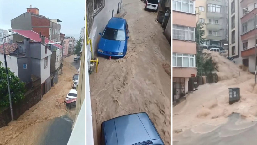 Sağanak yağış hayatı felç etti: Cadde ve sokaklar göle döndü - Resim : 3