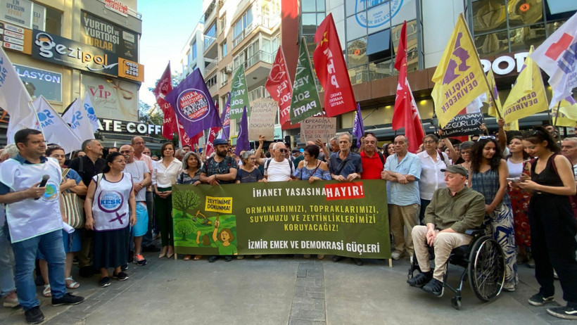 Zeytinlik talan yasasına isyan büyüyor - Resim : 1