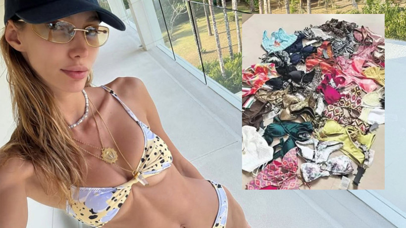 Ünlü manken tatile gideceğini açıkladı, evine bikini yağdı - Resim : 1