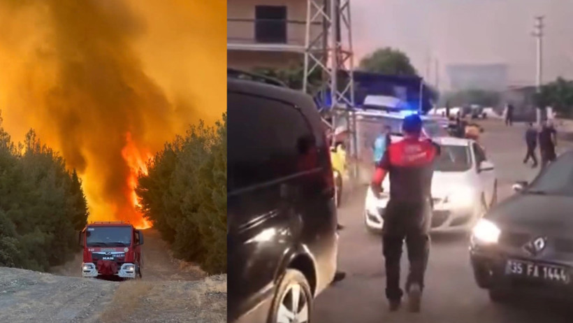 Foça-Aliağa arasında yangın! Alevler ilerliyor, evler tahliye edildi - Resim : 2
