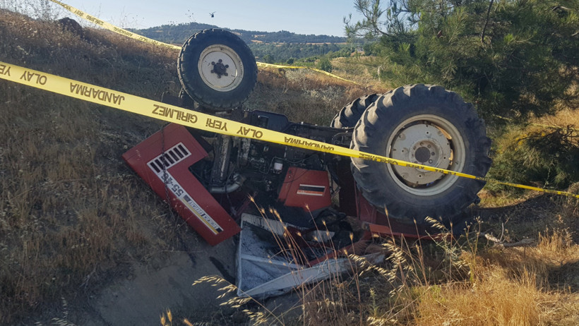 Acı olay! Traktörü kızı kullanıyordu - Resim : 1