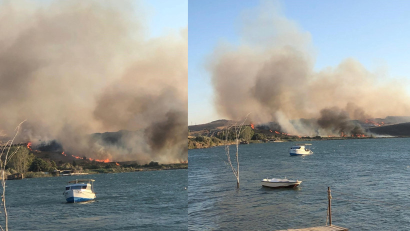 Büyük panik! Yangın büyüdü, alevler otoyola ulaştı - Resim : 1