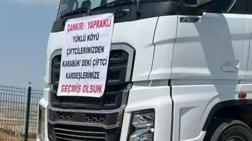 Çok anlamlı hareket: Çiftçiler kamyonları doldurup yola çıktı - Resim : 1