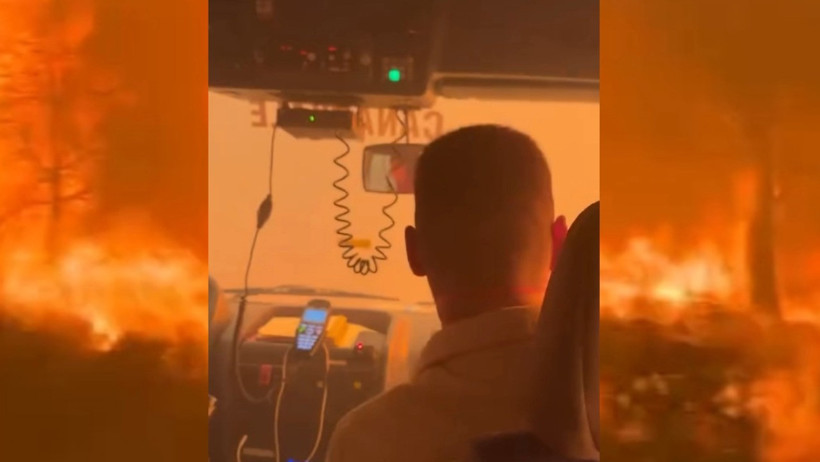 Yangınla mücadelede alevlerin arasında kaldılar - Resim : 2