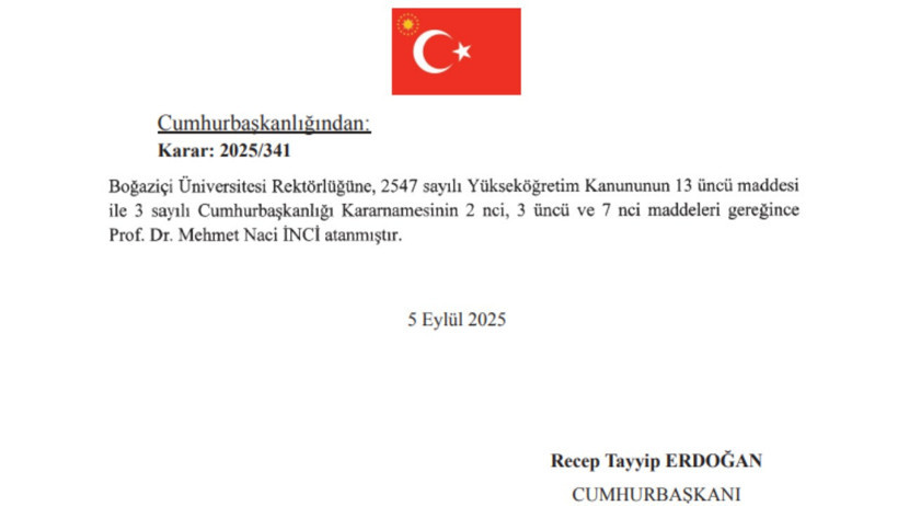 Naci İnci, yeniden Boğaziçi Rektörlüğü'ne atandı - Resim : 1