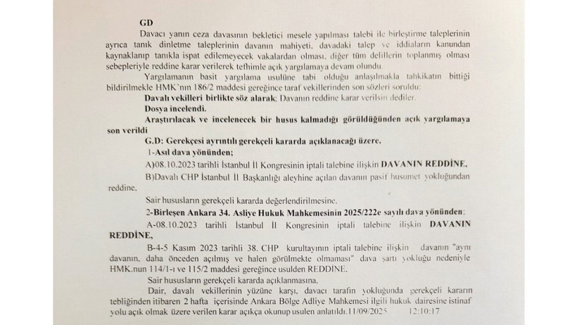 Ankara'daki mahkemeden CHP İstanbul kayyumuna esastan ret - Resim : 1