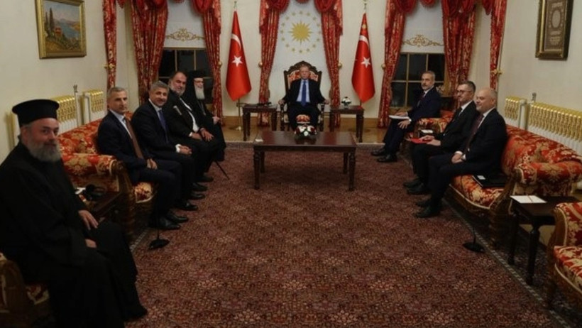 Cumhurbaşkanı Erdoğan, Kudüs Rum Ortodoks Kilisesi Patriği 3’üncü Teofilos ile görüştü - Resim : 1