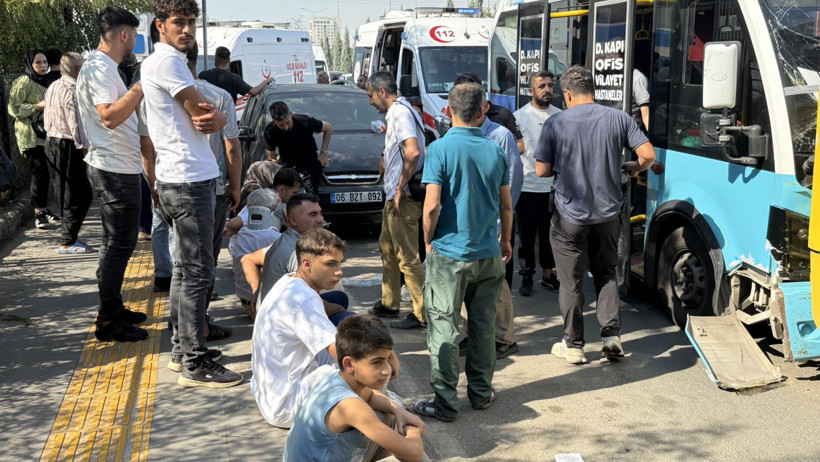 Diyarbakır’da freni patlayan otobüs durağa daldı: 25 yaralı - Resim : 2