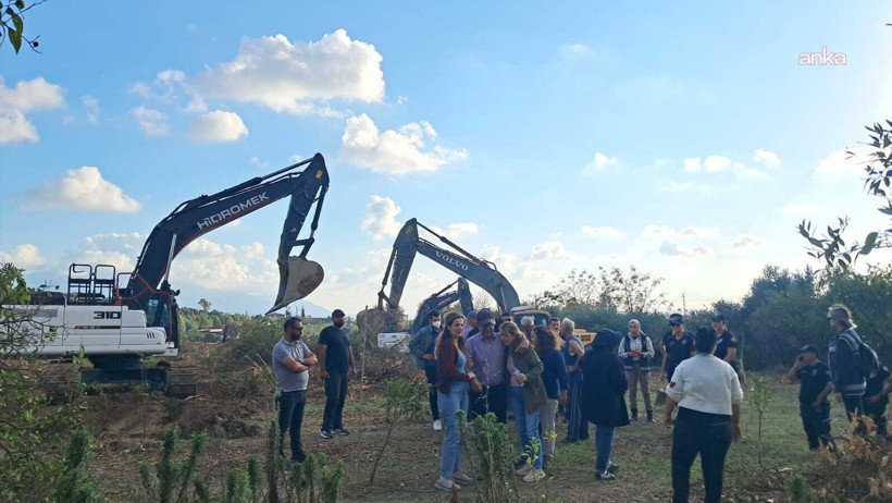 Mahkeme süreci devam eden arazilere kepçeyle girildi - Resim : 3