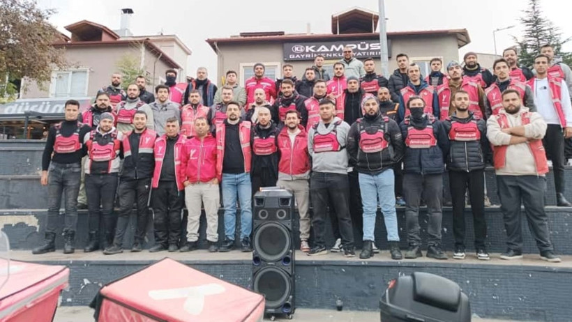 Yemeksepeti kuryeleri iş bıraktı - Resim : 1