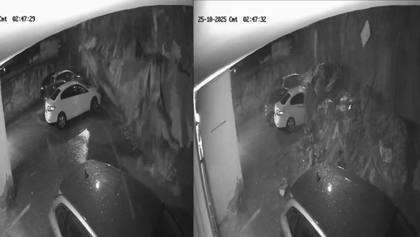 Maltepe’de istinat duvarı çöktü: Araçlar hurdaya döndü - Resim : 1