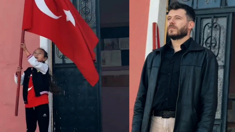 Konya'da 1 öğretmenli, 1 öğrencili okulda 29 Ekim töreni - Resim : 1